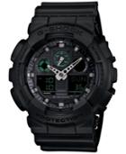 G-shock Men's Analog-digital Black Resin Strap Watch 55x52mm Ga100mb-1a