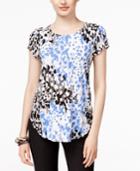 Alfani Animal-print T-shirt, Only At Macy's
