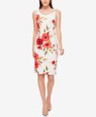 Jessica Simpson Floral-print Scuba Sheath Dress