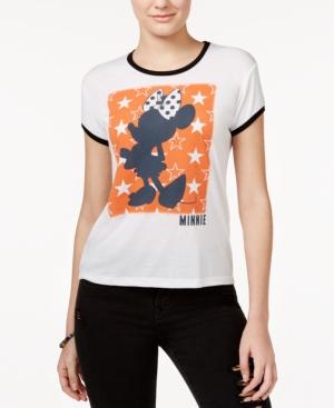 Mighty Fine Juniors' Minnie Mouse Graphic Ringer T-shirt