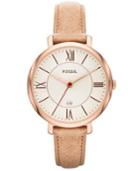 Fossil Women's Jacqueline Sand Leather Strap Watch 36mm Es3487