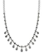 Sterling Silver Necklace, Black Diamond Teardrop Necklace (6 Ct. T.w)