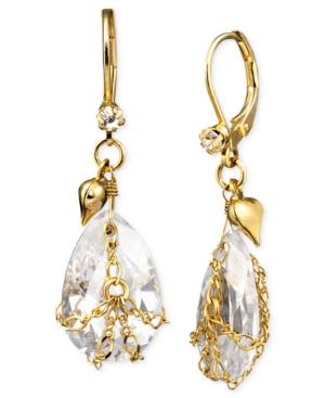 Betsey Johnson Teardrop Crystal Earrings