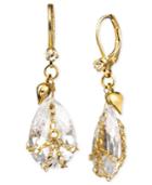 Betsey Johnson Teardrop Crystal Earrings