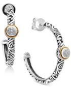 Balissima By Effy Diamond Accent Two-tone Hoop Earrings In Sterling Silver And 18k Gold