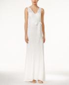 Adrianna Papell Lace V-neck Sash Gown