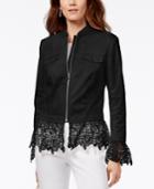 Inc International Concepts Lace-trim Jacket, Created For Macy's