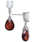 Multi-gemstone (6 Ct. T.w.) & Diamond Accent Drop Earrings In 14k White Gold