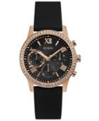 Guess Women's Black Silicone Strap Watch 40mm