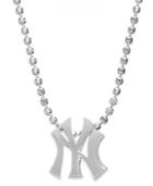 Mlb Collection By Alex Woo Sterling Silver New York Yankees Pendant Necklace