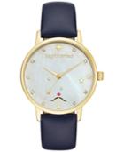 Kate Spade New York Women's Metro Zodiac Sagittarius Blue Leather Strap Watch 34mm Ksw1195