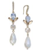I.n.c. Gold-tone Crystal & Bead Drop Earrings, Created For Macy's
