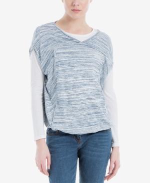 Max Studio London Cotton Bubble-hem Top