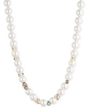Anne Klein Gold-tone Imitation Pearl Collar Necklace