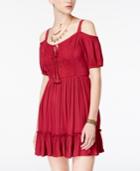 American Rag Juniors' Cold-shoulder Peasant Dress, Created For Macy's