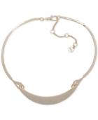 Dkny Gold-tone Curved Bar Collar Necklace, Created For Macy's