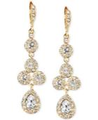 Givenchy 10k Gold-plated Crystal Linear Drop Earrings