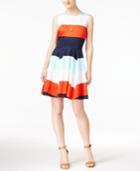 Maison Jules Striped Fit & Flare Dress, Created For Macy's