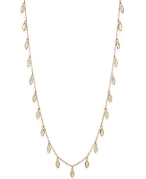 Abs By Allen Schwartz Gold-tone Long Crystal Necklace