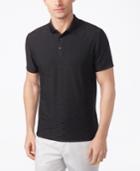 Alfani Men's Textured, Classic-fit Geometric Performance Polo, Created For Macy's