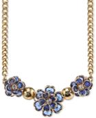 2028 Gold-tone Triple Flower Statement Necklace, Only At Macy's