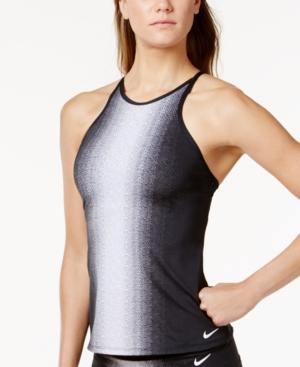 Nike Ombre High-neck Cross-back Tankini Top Women's Swimsuit