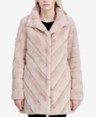 Calvin Klein Chevron-quilted Faux-fur Coat