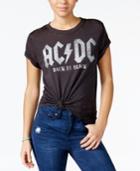 Goodie Two Sleeves Juniors' Ac/dc Graphic Burnout T-shirt