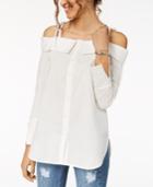 Xoxo Juniors' Button-front Off-the-shoulder Top