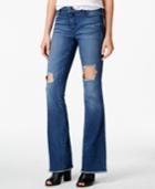 Suede Juniors' Ripped Bootcut Jeans