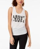 Material Girl Active Juniors' Rise Above Graphic Knot-back Tank Top, Created For Macy's