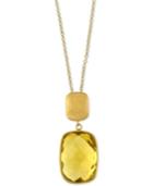 Effy Lemon Quartz Pendant Necklace (12-3/4 Ct. T.w.) In 14k Gold