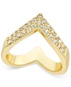 Inc International Concepts Gold-tone Pave V-ring, Only At Macy's