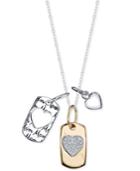 Unwritten Sterling Silver Two-tone Mom Heart Charm Pendant Necklace