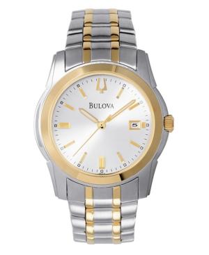 Bulova Watch, Men's Two Tone Stainless Steel Bracelet 40mm 98h18