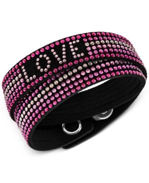 Swarovski Alcantara Multi-crystal Snap Bracelet