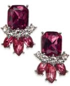 Charter Club Silver-tone Stone & Crystal Cluster Stud Earrings, Created For Macy's