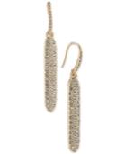 Abs By Allen Schwartz Gold-tone Pave Linear Drop Earrings