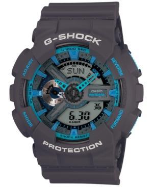 G-shock Men's Analog-digital Xl Gray Resin Strap Watch 55x51mm Ga110ts-8a2