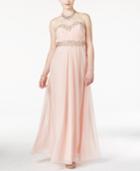 Sequin Hearts Juniors' Embellished Empire-waist Sweetheart Gown