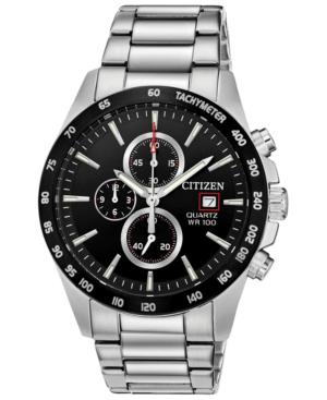 Citizen Men's Chronograph Quartz Stainless Steel Bracelet Watch 42mm