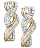 Diamond Earrrings, 14k Gold Diamond Twist Earrings (1/2 Ct. T.w.)