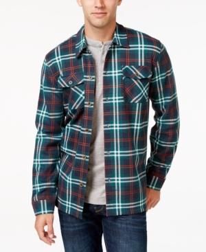 Weatherproof Vintage Men's Knit Plaid Shirt Jacket, Classic Fit