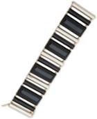 Dkny Gold-tone Black Stone Flex Bracelet, Created For Macy's
