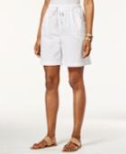 Karen Scott Petite Adelina Tab-cuff Drawstring Shorts, Only At Macy's