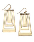 Thalia Sodi Gold-tone Geo Pave Drop Earrings, Only At Macy's