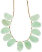 Lonna & Lilly Gold-tone Large Green Stone Statement Necklace