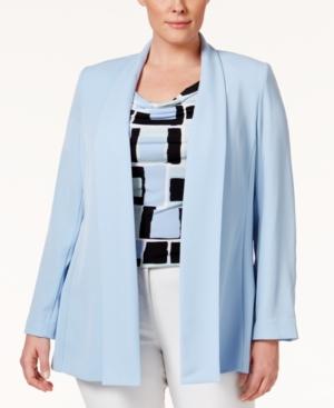 Calvin Klein Plus Size Open-front Jacket