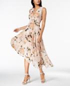 Calvin Klein Floral-print Surplice Dress