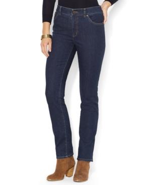 Lauren Jeans Co. Super-stretch Straight-leg Jeans, Indigo Wash